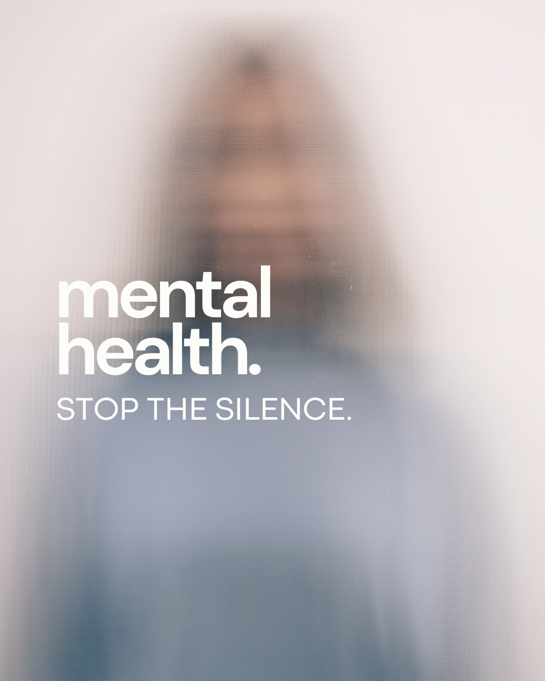 An image that has text that states Mental Health. Stop the silence.