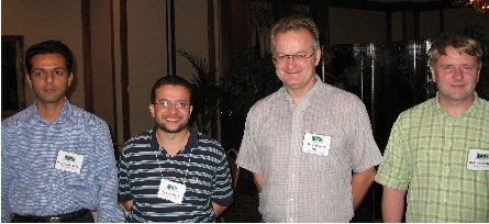 Reza Rashidi Far, Tamer
Oraby, me, Roland Speicher. SAMSI, Sept 2006