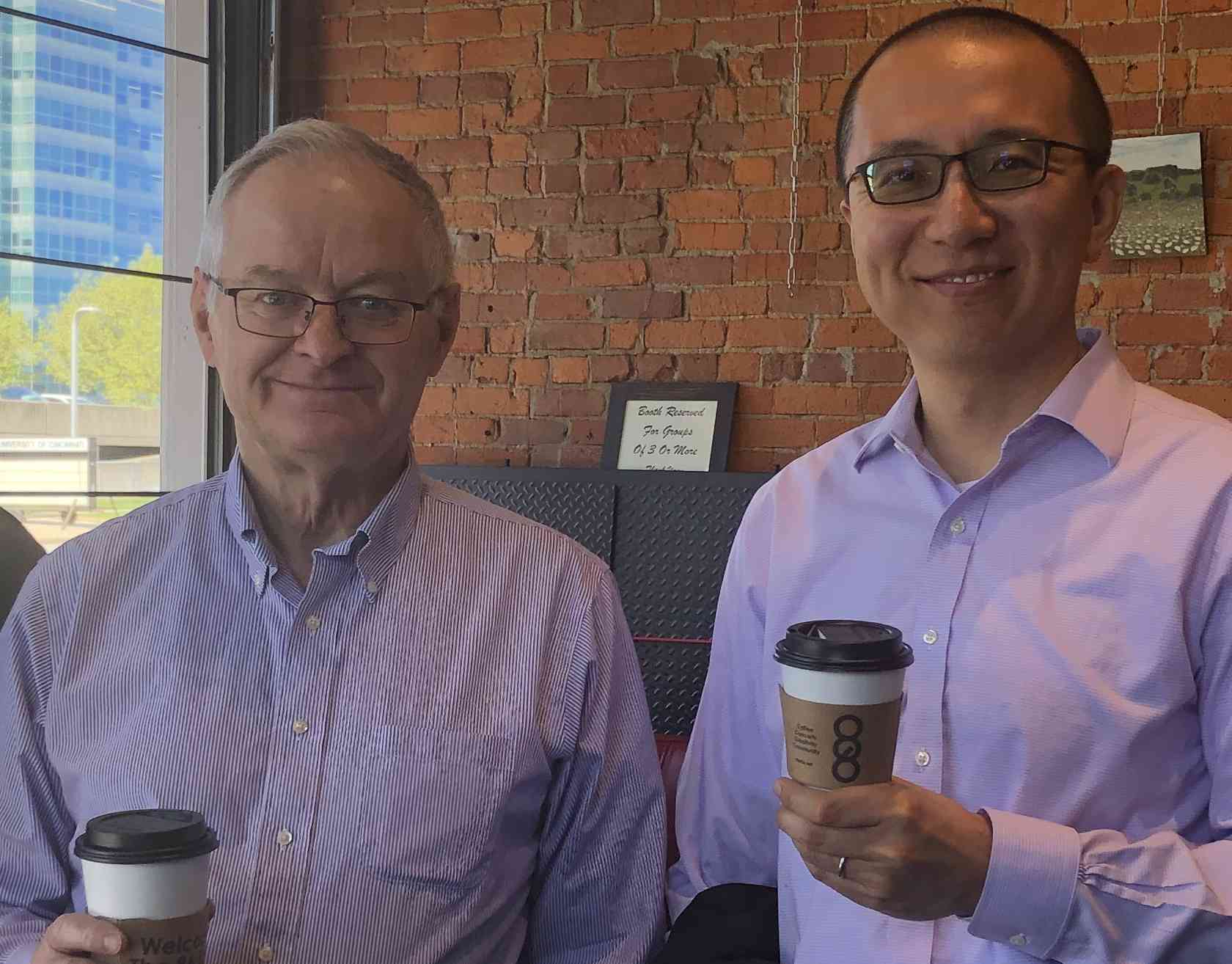 with Yizao Wang,  86 Coffee, Cincinnati,  April 2023