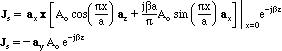 Figure 4, Perfect Conductor, Surface Current at x=0