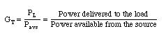 Definition of Transducer Gain