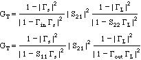 Formula for Transducer Gain