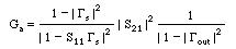Formula for Available Gain