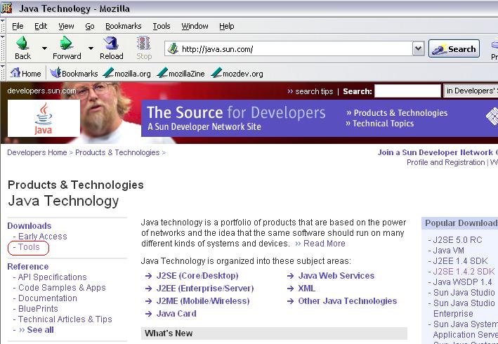 Sun's Java Homepage