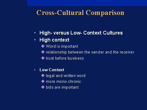 Cross-Cultural Comparison