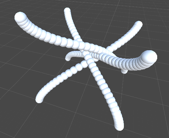 representation of three 2D paths, with the 3rd dimension being time