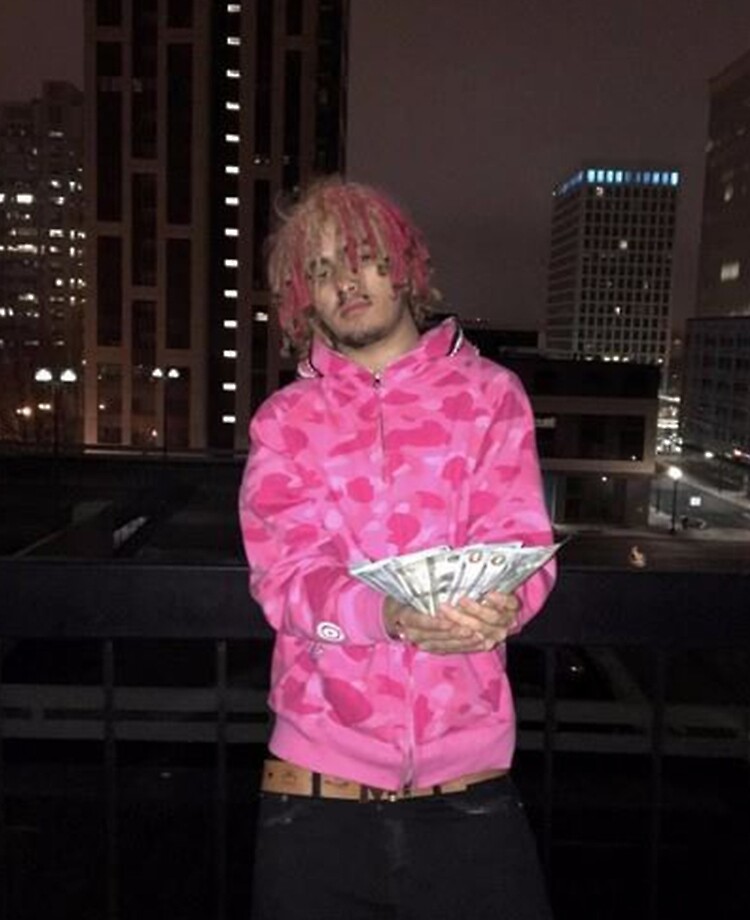 Lil pump wearing Bape