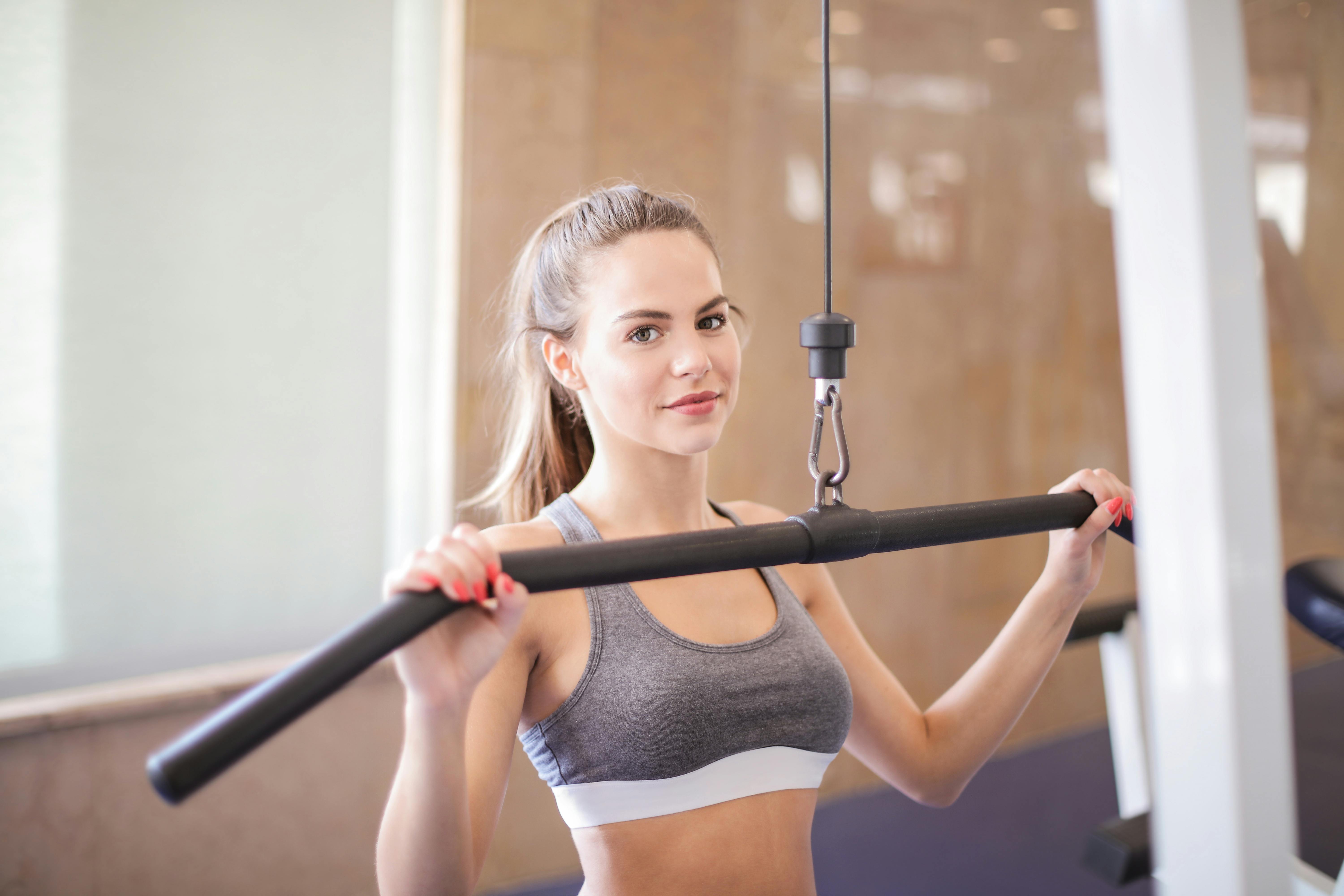 Woman Doing Lat Pulldowns