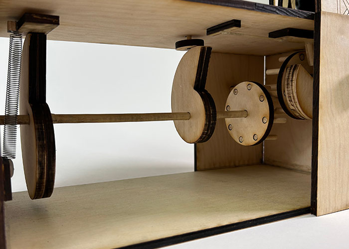 The automata's inside and mechanism.