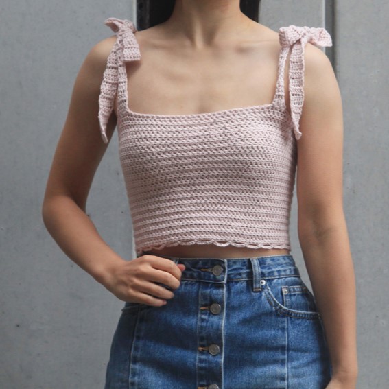 Leila Tie Strap Crop Top