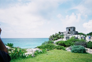 The City of Tulum overlooking the Caribbean Coast