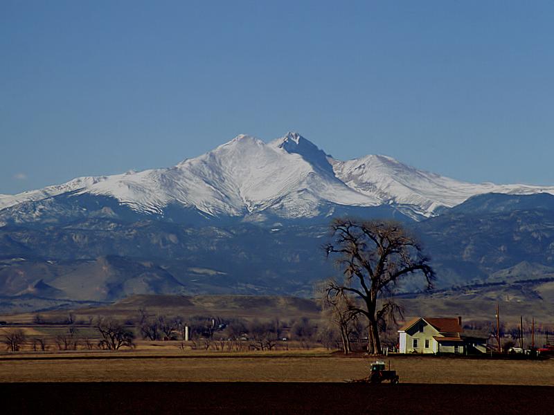 Long's Peak, west of Longmont, Co