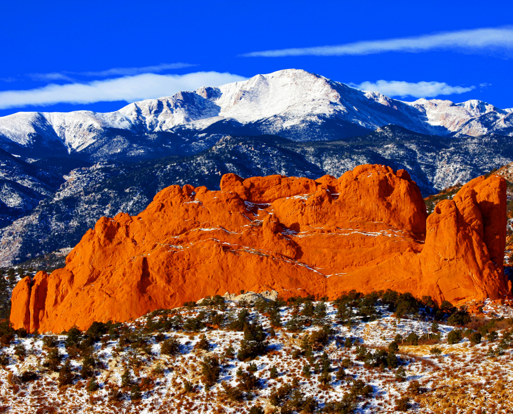 Pike's Peak, west of Colorado Springs, Co