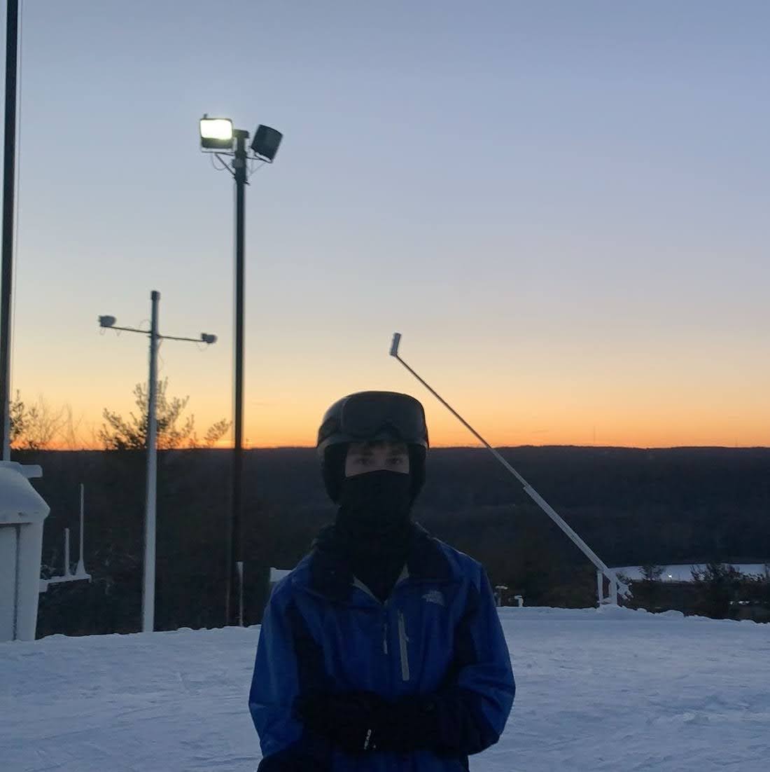 A picture of myself while snowboarding