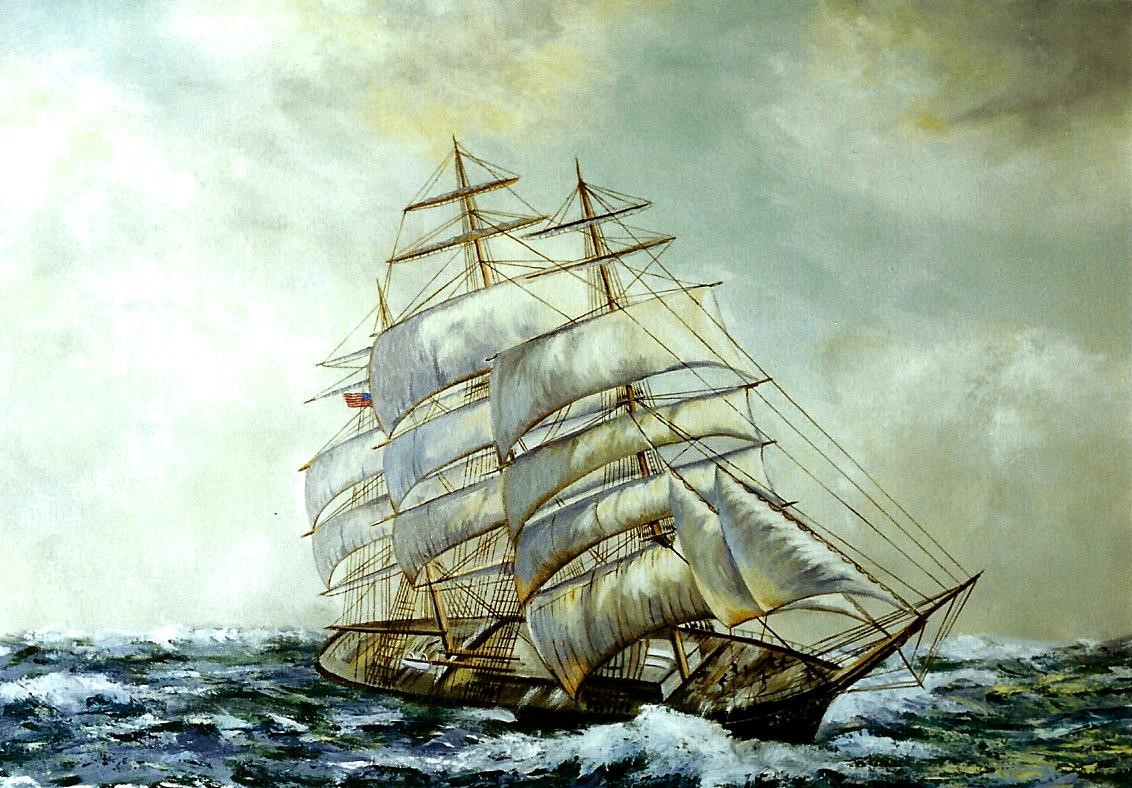 Clipper Ship Painting